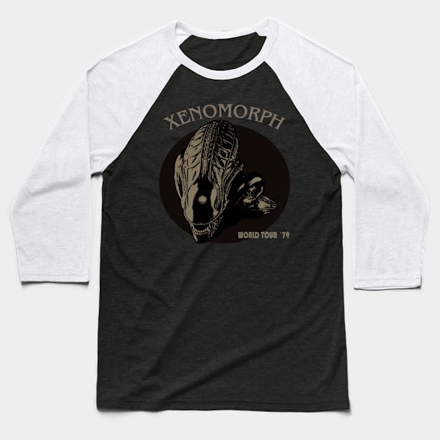 Aliens Xenomorph World Tour 1979 Baseball T-Shirt by PoetandChef